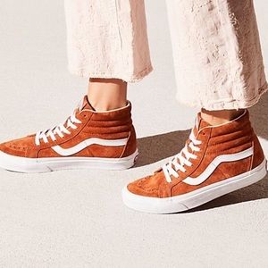 Pig Suede Leather Brown Skate Hi